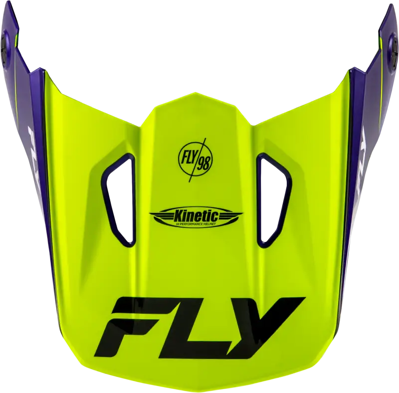 Kinetic Rally Helmet Visor Hi Vis/Blue/Black Xl/2x - FLY RACING