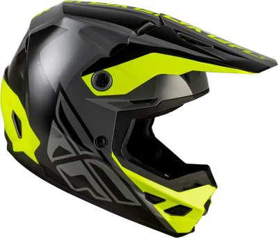 Kinetic Crest Helmet Grey/Black/Hi Vis Md - FLY RACING