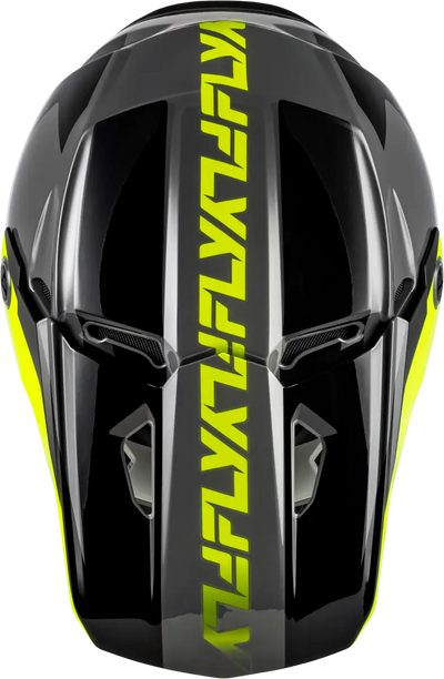 Kinetic Crest Helmet Grey/Black/Hi Vis Xs - FLY RACING
