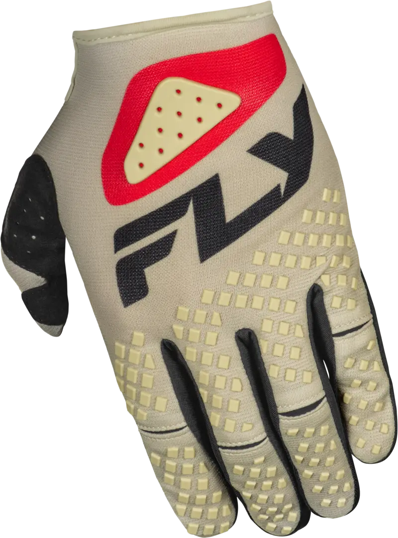 Kinetic Sym Gloves Light Grey/Red/Black Md