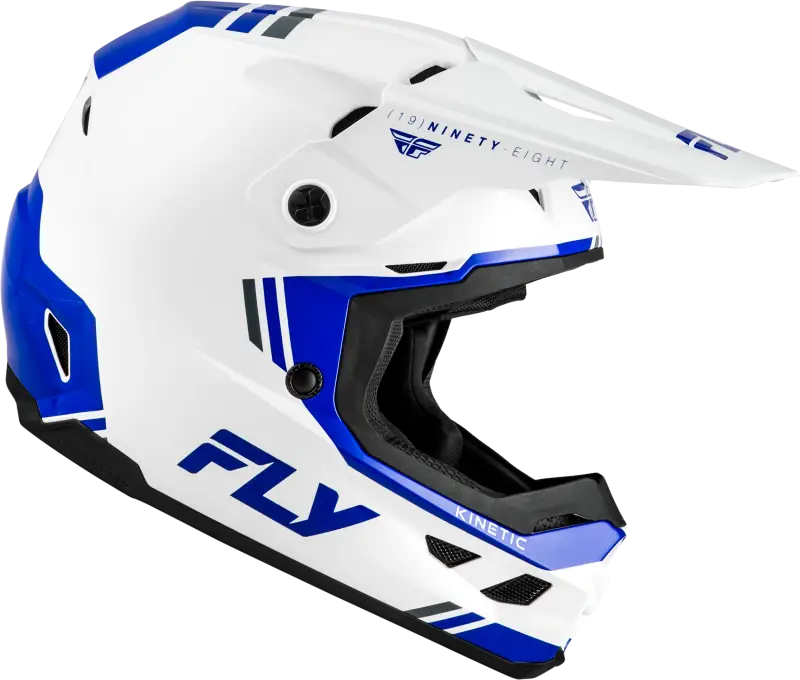 Kinetic Verdict Helmet White/Blue/Grey Sm - FLY RACING