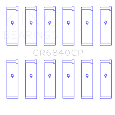 King 2005-2012 Nissan VQ40DE 6 Cyl (Size STD) Rod Bearing Set - Truck & Automotive