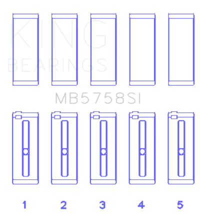 King 2007 Mini Cooper N14B16 (Size + .3mm Undersize) Main Bearing Set - Truck & Automotive