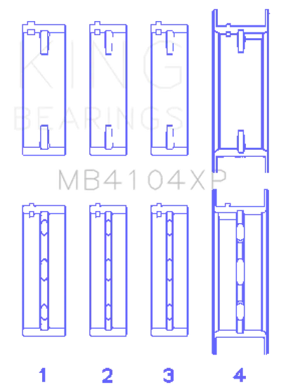 King Nissan VG30DE/VG30DETT (Size STDX) Performance Main Bearing Set - Engine Components