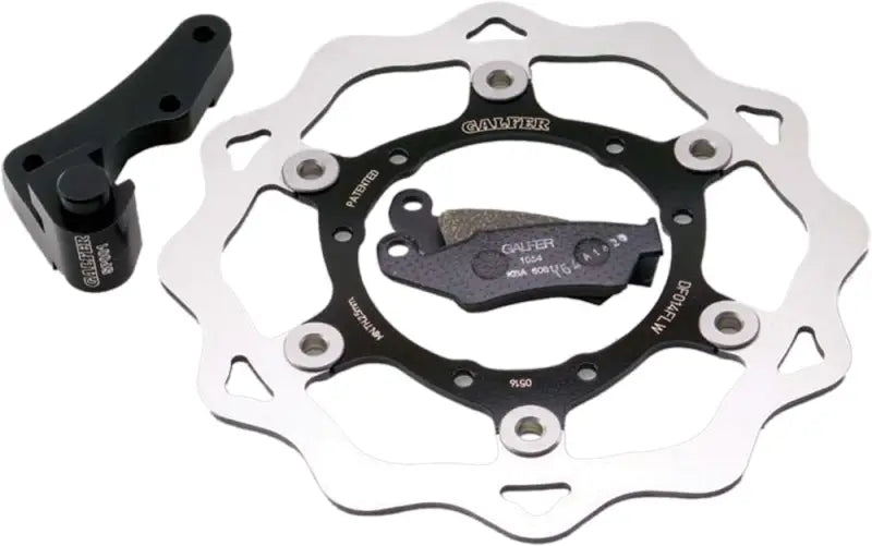 KITOS7 Oversize Front Rotor Kit with brake rotor caliper bracket and pads for better lever feel