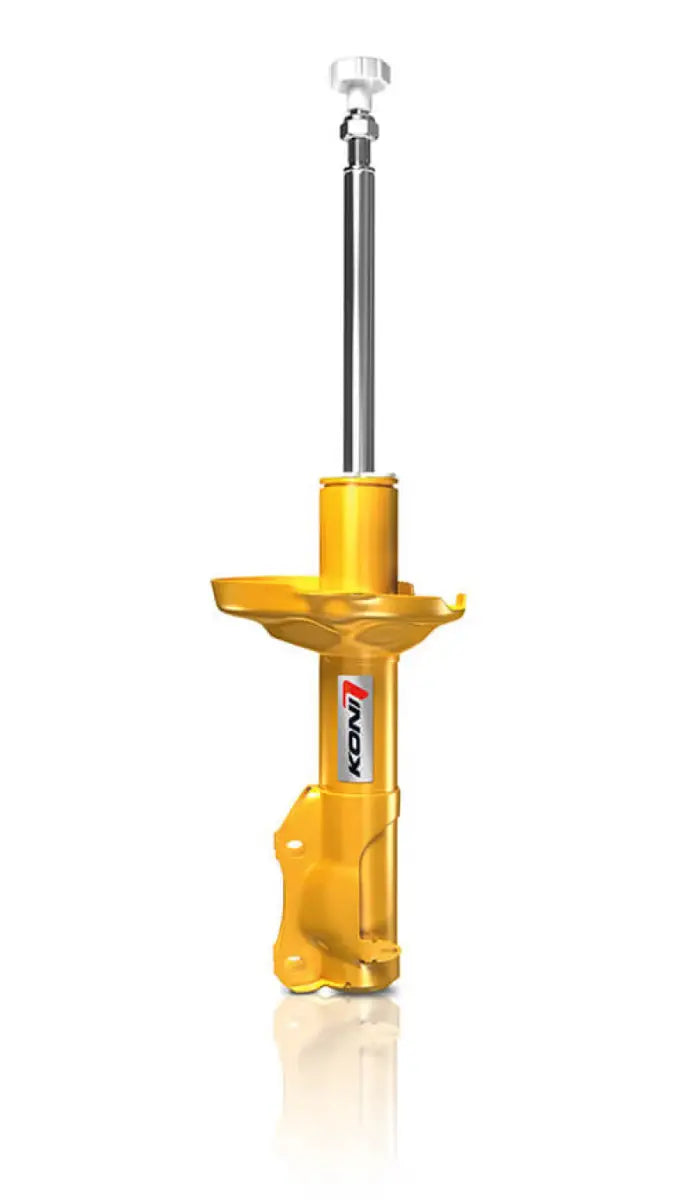 Yellow car shock absorber.