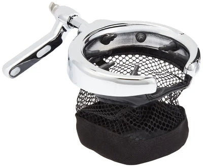 Chrome motorcycle cup holder fitting Kuryakyn beverage carrier perch mount