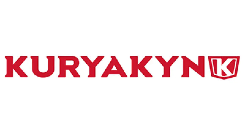 Red Kuryakyn logo on Kuryakyn Braaap Grips 1in Red for stylish grips 1in red