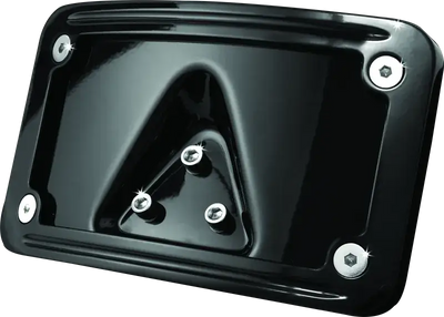 Kuryakyn Curved Laydown License Plate Frame Gloss Black - RV and Auto Parts