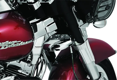 Kuryakyn Deluxe Neck Covers 95-07 Touring Models Chrome - Kuryakyn