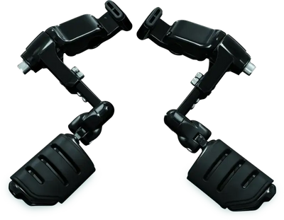 Kuryakyn Ergo III Adjustable Mount With Trident Dually ISO Pegs Gloss Black - RV and Auto Parts