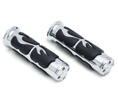 Kuryakyn ISO Flame Grips Metric Universal 1inch Chrome - 6262 - Controls