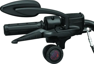 Motorcycle handlebar assembly with Kuryakyn ISO Levers Black for comfy ride