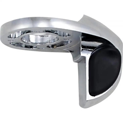 Chrome-plated metal Kuryakyn ISO Throttle Boss with black insert for smooth rides