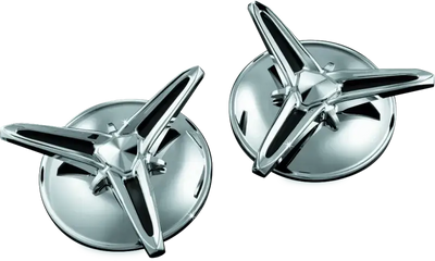 Kuryakyn Knock-Off Center Caps For Trikes Chrome - RV and Auto Parts