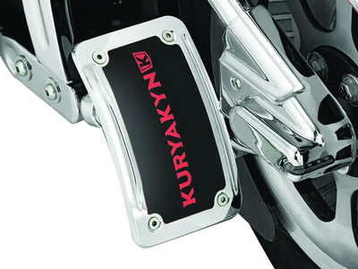 Kuryakyn Lighted Curved Vertical Side Mount License Plate Holder - Kuryakyn