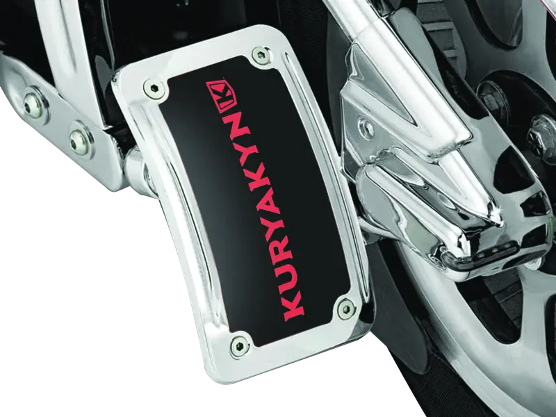 Kuryakyn Lighted Curved Vertical Side Mount License Plate Holder - Kuryakyn