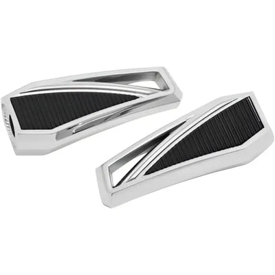 Chrome and black motorcycle foot pegs for Kuryakyn Phantom Pegs Without Adapter Chrome 5760