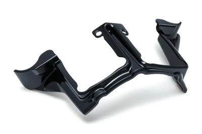 Glossy black motorcycle fairing stay with Kuryakyn Precision Tappet Block Accent style