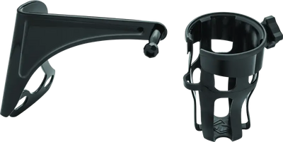 Kuryakyn Reflex Drink Holder black plastic passenger mount with curved screw design