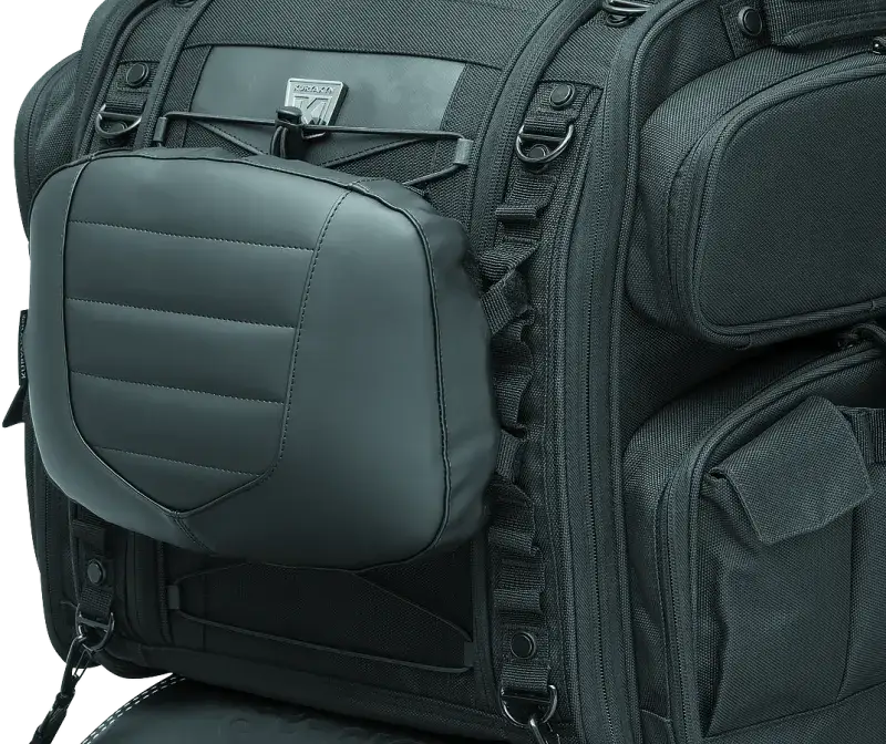 Black motorcycle luggage backrest pad for Kuryakyn Removable Luggage Backrest