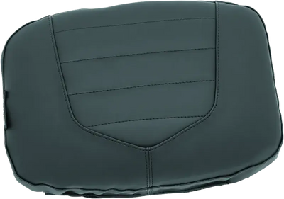 Black leather motorcycle backrest pad for Kuryakyn Removable Luggage Backrest