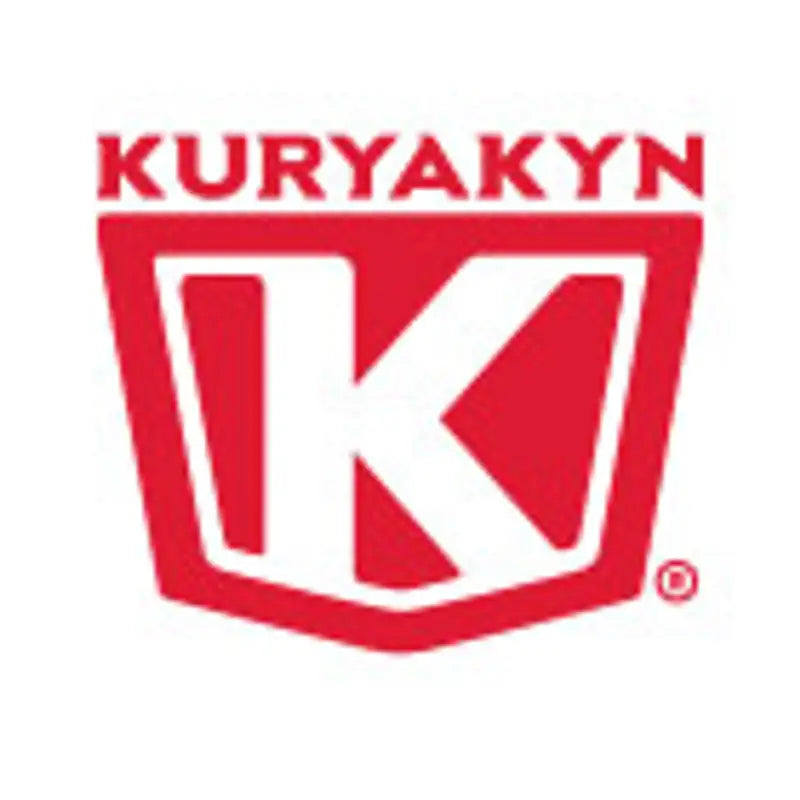 Red Kuryakyn logo on clear lens with amber satin black finish for Kuryakyn Rhombus S