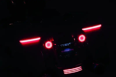 Kuryakyn Tracer L.E.D. Turn Signal Inserts Red/Red Smoke Lens Rear - Lights