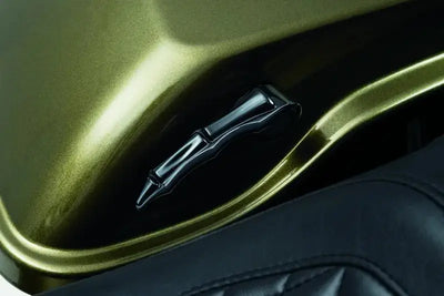 Kuryakyn Zombie Saddlebag Latch Handle with gold tank