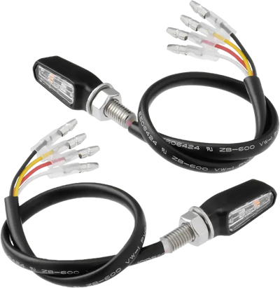 701 Led Turn Signals W/Taillight Blk W/Clr Lens Pr - ZETA