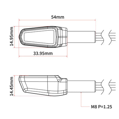 701 Led Turn Signals W/Taillight Blk W/Clr Lens Pr - ZETA