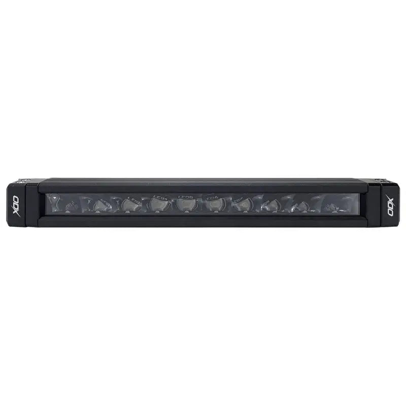 Sleek black ODX LED bulb light bar with illuminated bulbs