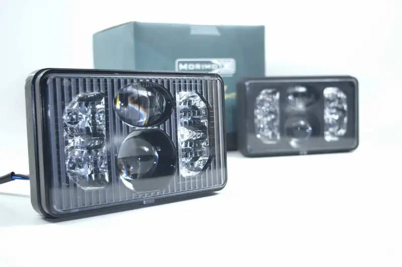 LF267 Morimoto Sealed Beam: Morimoto Sealed4 (4X6) in packaging, showcasing advanced illumination technology and superior durability for vehicle lighting upgrades.