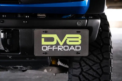License Plate Relocation Kit Relocates To Driver’s Side of Front Bumper; Powder Coated; Black; Steel - Truck &
