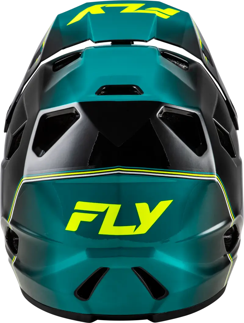 Rayce Repeat Bicycle Helmet Black/Teal/Hi Vis Sm - FLY RACING