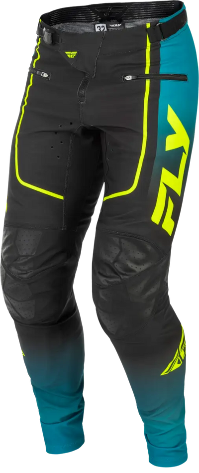 Rayce Bicycle Pants Teal/Black/Lime Sz 34 - FLY RACING