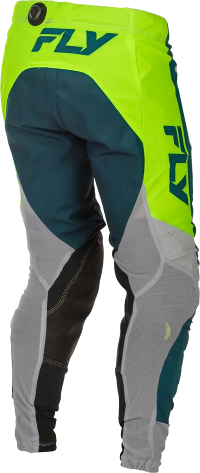 Lite Pants Grey/Lime/Teal Sz 30 - FLY RACING