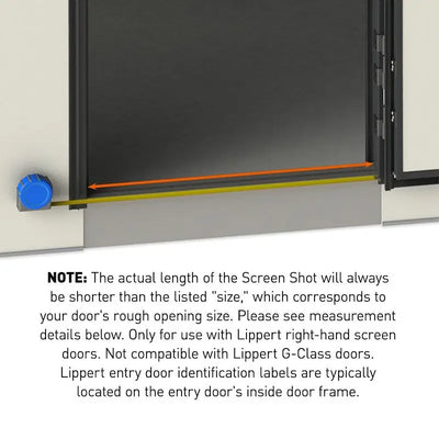 RV screen door measurement with Lippert 730815 Screen Shot Screen Door Closer for fit