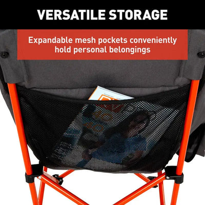 Camping chair with mesh storage pocket from Lippert Comp Baja Table Chair Set