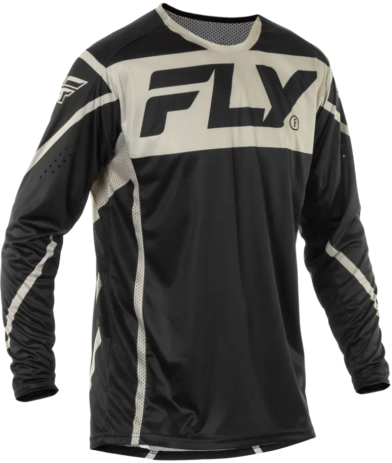 Comfortable fit black and beige long-sleeved shirt for RV parts & accessories or truck parts
