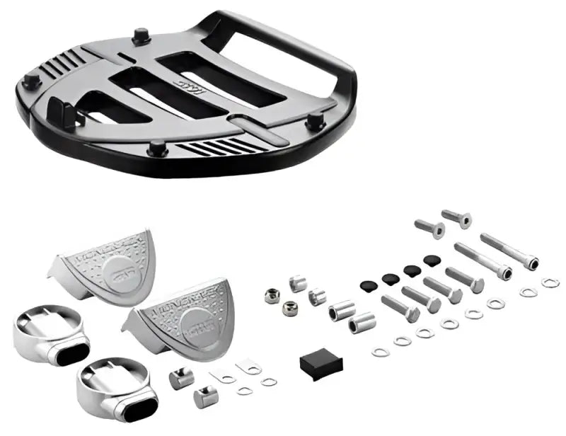 Motorcycle M3 Top Case Mounting Plate with hardware for secure case mounting