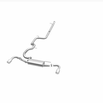 MagnaFlow 10-12 Mazda 3 L4 2.5L Hatchback Split Rear Exit Stainless Cat Back Performance Exhaust 