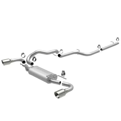 MagnaFlow 10-12 Mazda 3 L4 2.5L Hatchback Split Rear Exit Stainless Cat Back Performance Exhaust 