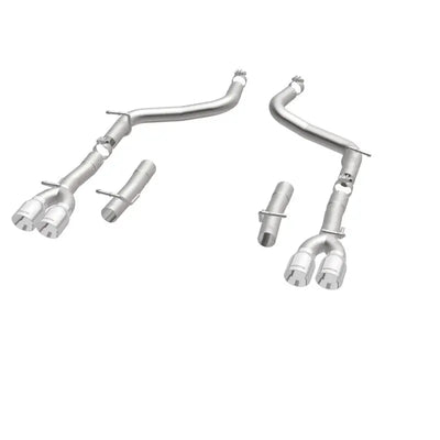 MagnaFlow Axle-Back SS 2.5in Quad Split Rear 3.5in Tip 2015 Dodge Challenger 3.6L V6 - Truck & Automotive