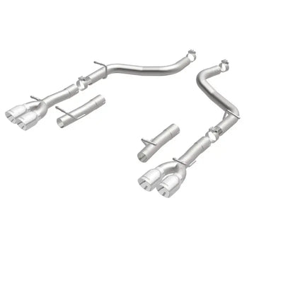 MagnaFlow Axle-Back SS 2.5in Quad Split Rear 3.5in Tip 2015 Dodge Challenger 3.6L V6 - Truck & Automotive