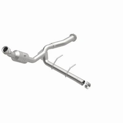 Silver exhaust system featuring Magnaflow Conv catalytic converter for F-150 5.0L
