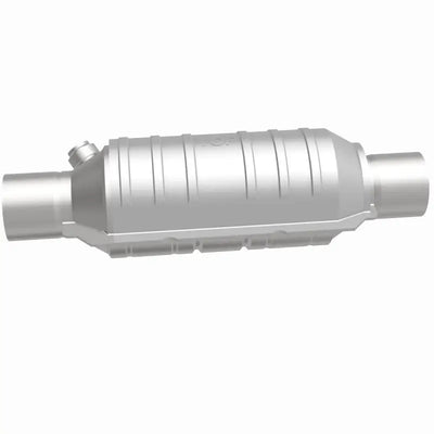 MagnaFlow Conv Univ 2.25in Inlet/Outlet Center/Center Round 11in Body L x 5.125in W 15in Overall - Truck & Automotive