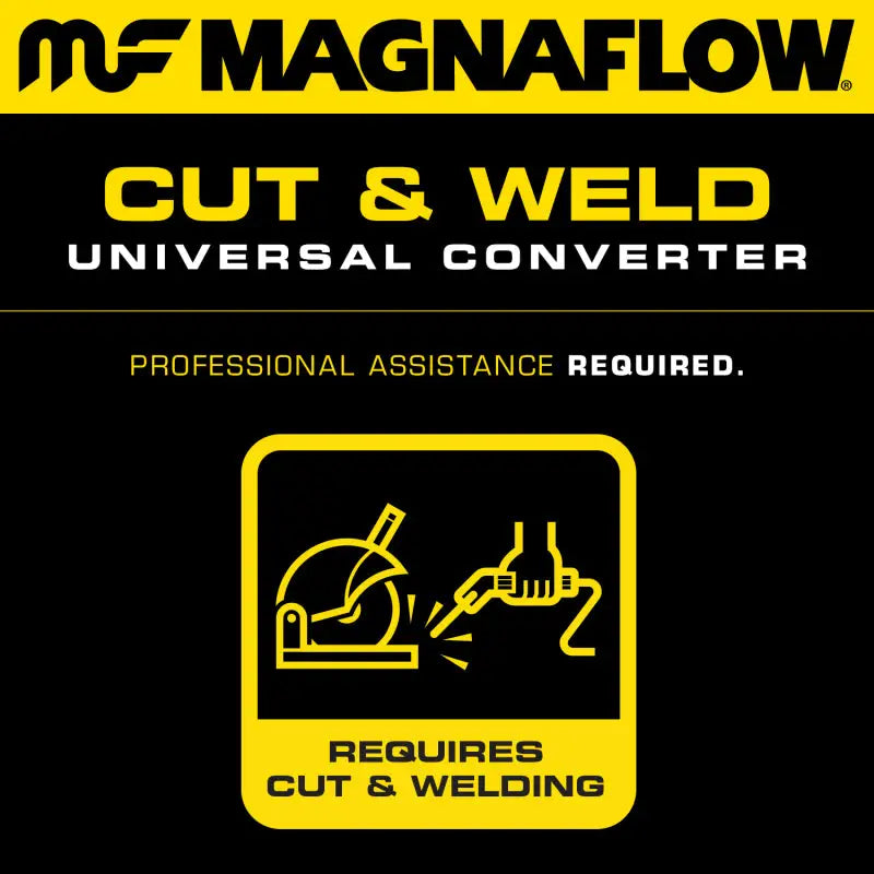 MagnaFlow Conv Univ 2.25in Inlet/Outlet Center/Center Round 3in Body L x 5in W x 8.75in Overall L - 51655