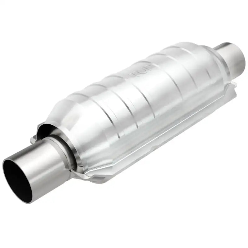 MagnaFlow Conv Univ 2in Inlet/Outlet Center/Center Round 11in Body L x 5.125in W 15in Overall - Truck & Automotive