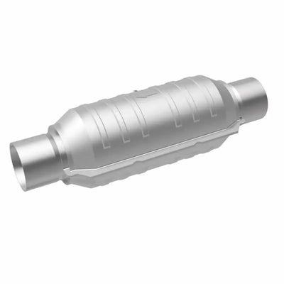 MagnaFlow Conv Univ 2in Inlet/Outlet Center/Center Round 11in Body L x 5.125in W x 15in Overall L 